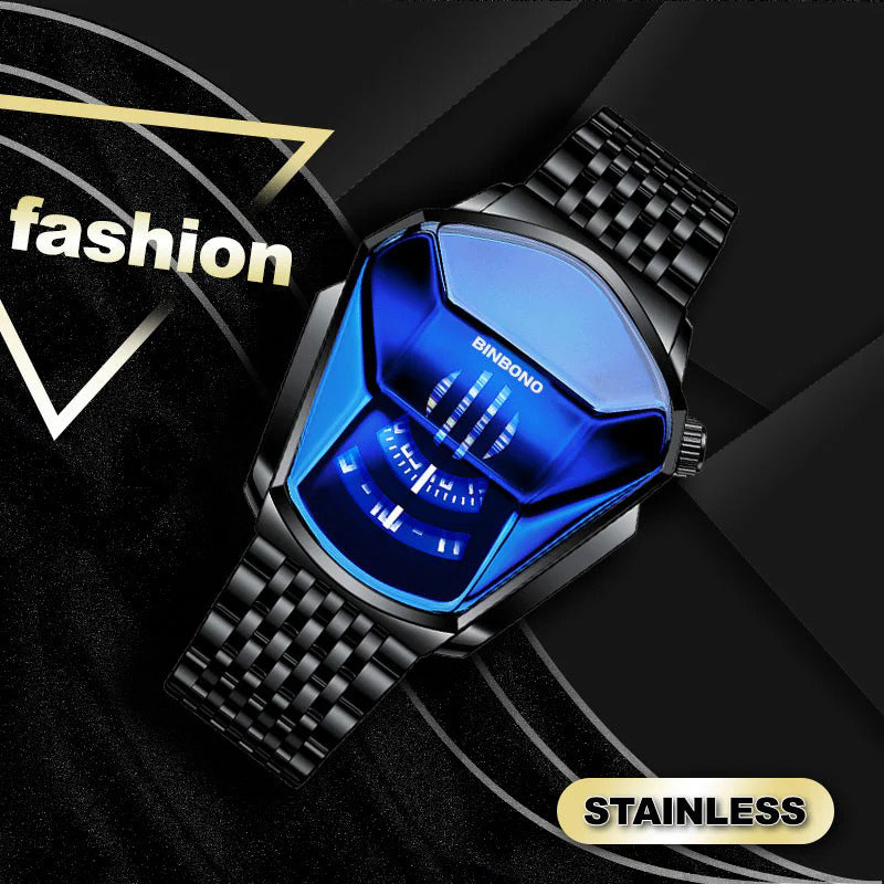 Luxury Men's Diamond Style Quartz Watch 5