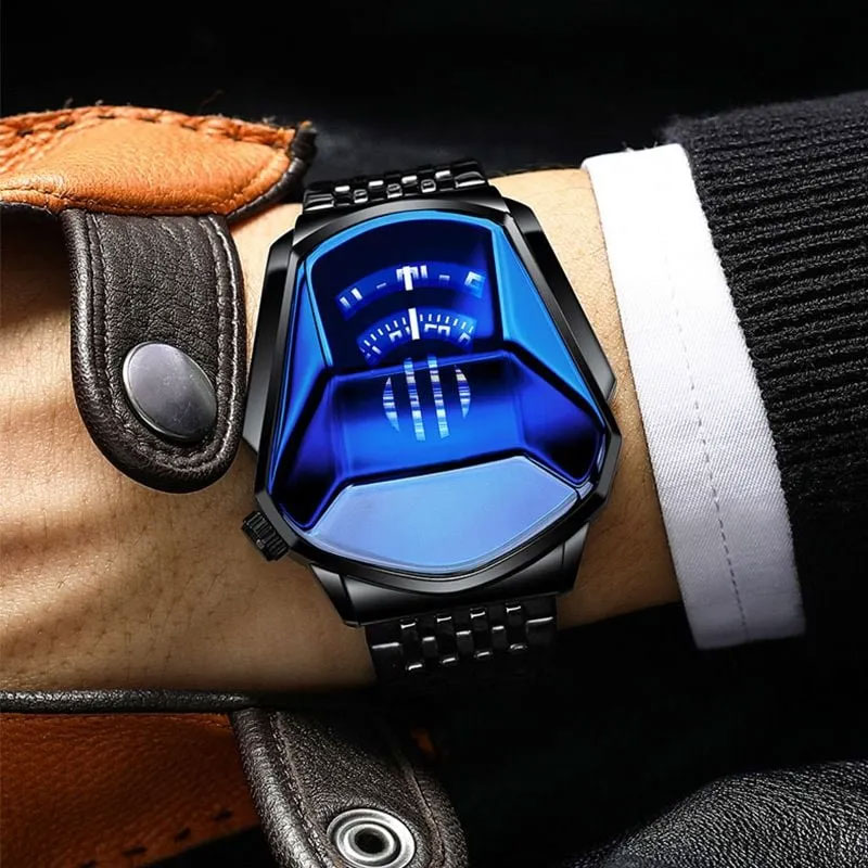 Luxury Men's Diamond Style Quartz Watch 7