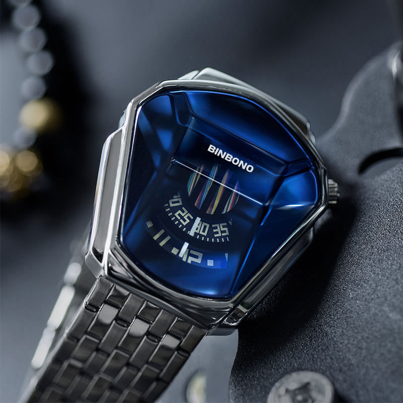 Luxury Men's Diamond Style Quartz Watch 8