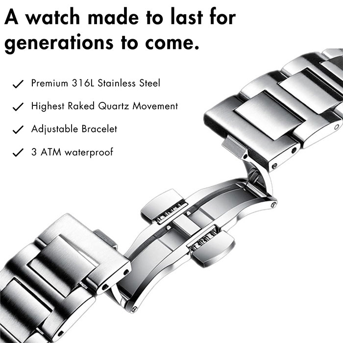 Luxury Men's Watch Quartz Multifunction Movement 7