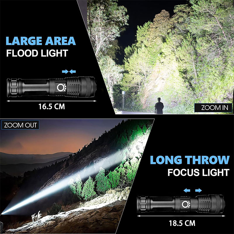 Rechargeable Torch Light High Power LED Torchlight 10000 Lumens with USB Charging 4