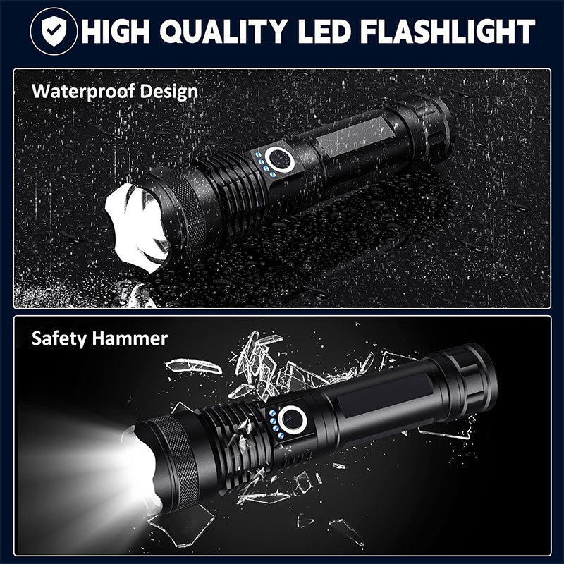 Rechargeable Torch Light High Power LED Torchlight 10000 Lumens with USB Charging 6