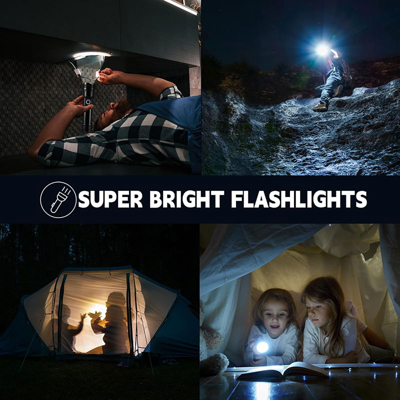 Rechargeable Torch Light High Power LED Torchlight 10000 Lumens with USB Charging 7