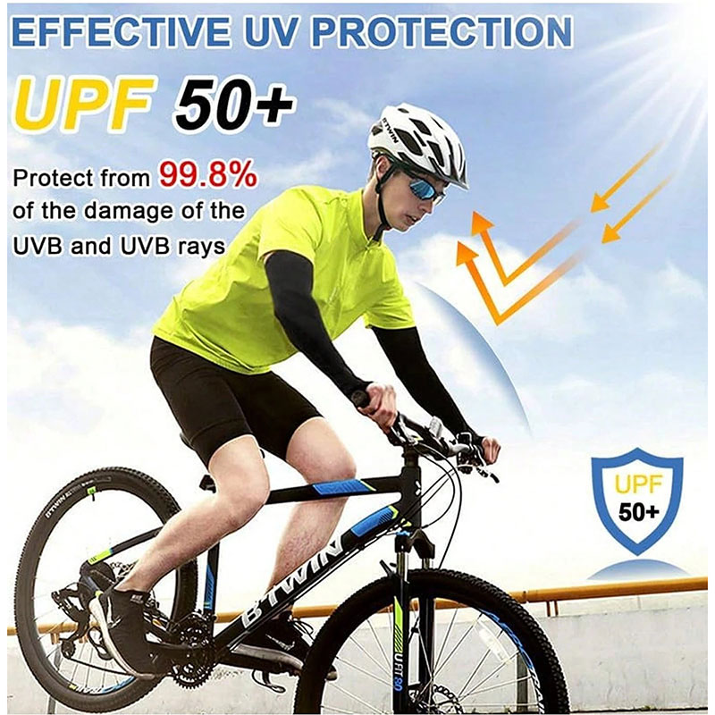 Sun Protection Arm Sleeves for Men Women with Thumb Hole Cooling UPF 50 2