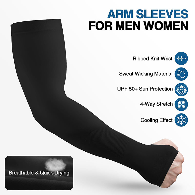 Sun Protection Arm Sleeves for Men Women with Thumb Hole Cooling UPF 50 4