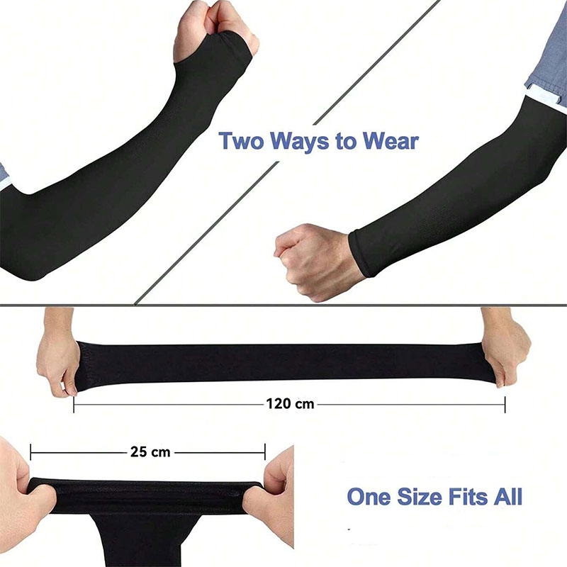 Sun Protection Arm Sleeves for Men Women with Thumb Hole Cooling UPF 50 7